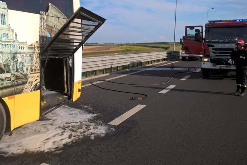 pożar autobusu Mirocin