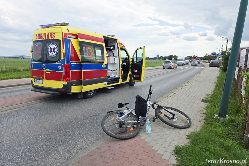 Potrącenie rowerzysty w Krośnie
