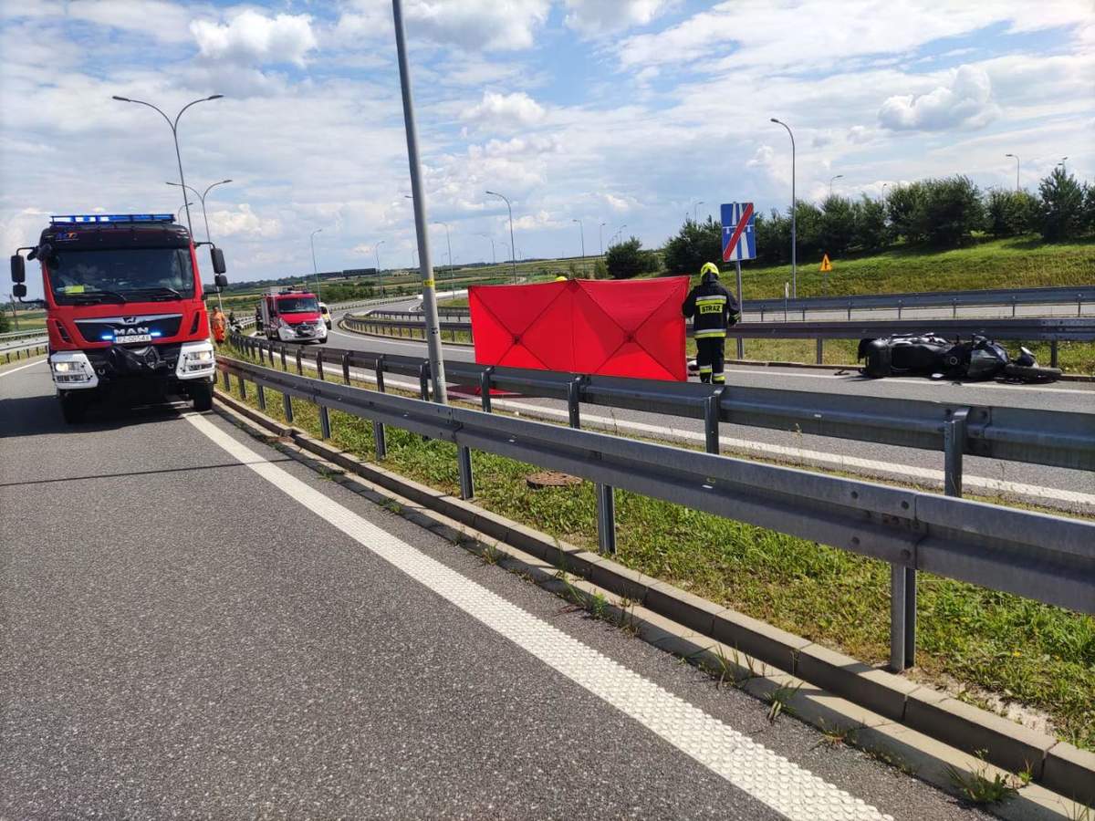 Tragiczny wypadek na A4, nie żyje motocyklista