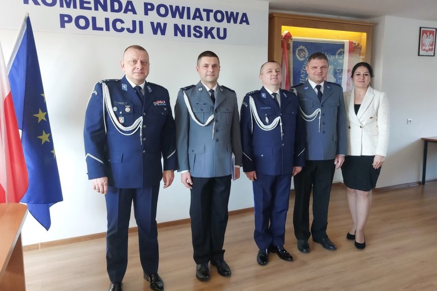 Uroczyste wręczenie aktu mianowania w Komendzie Powiatowej Policji w Nisku