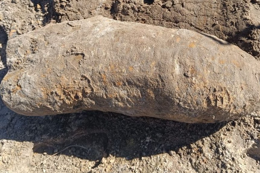 Wykopał bombę lotniczą