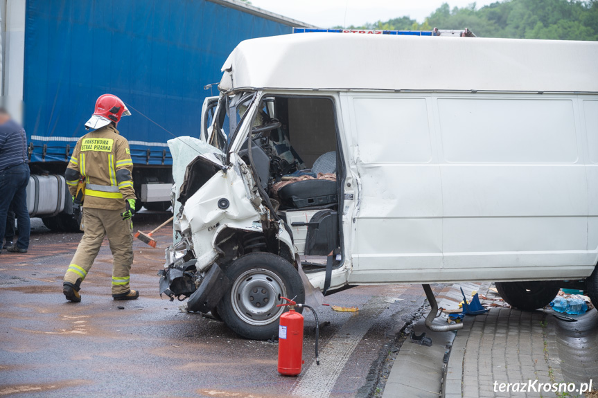 Wypadek w Komborni na DK19