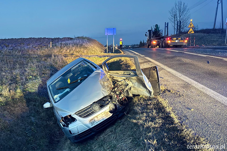 Zderzenie na DK19 w Rogach