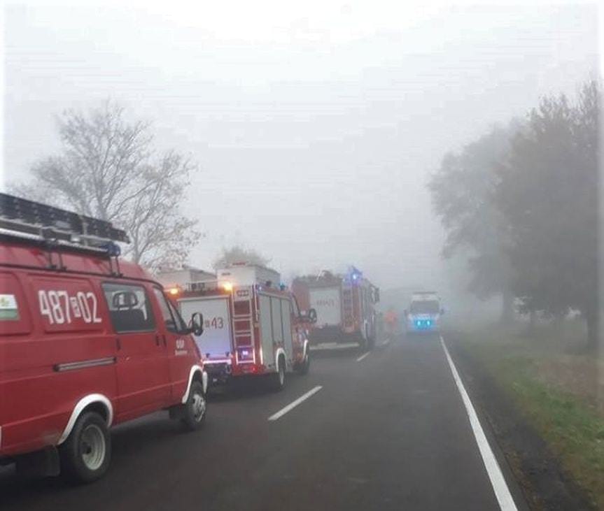 Groźny wypadek na trasie Dachnów - Cieszanów