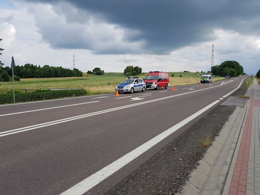 Iskrzynia. Wypadek z udziałem motocyklisty