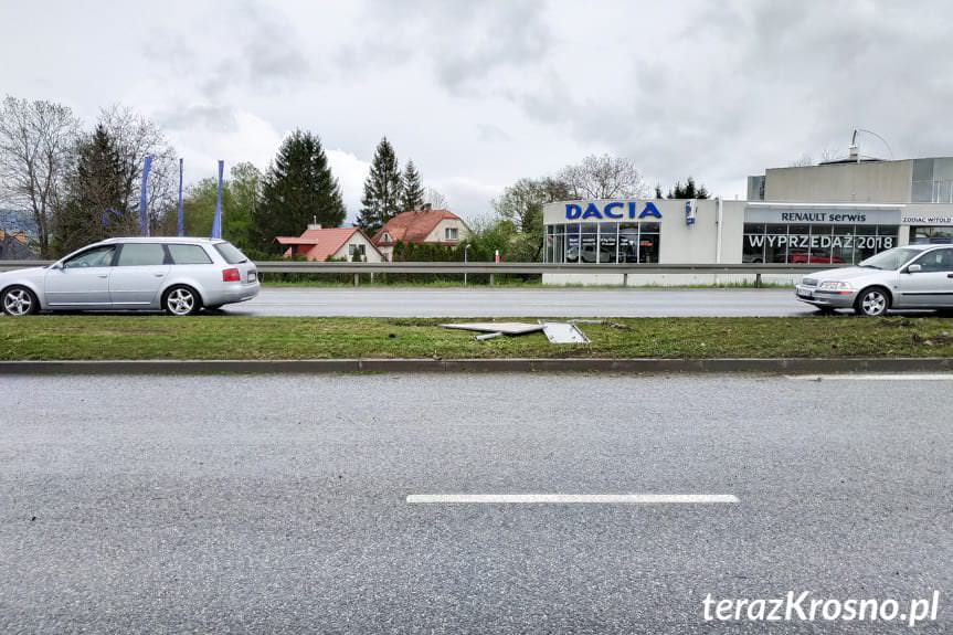 Kolizja drogowa na Jana Pawła ll w Krośnie