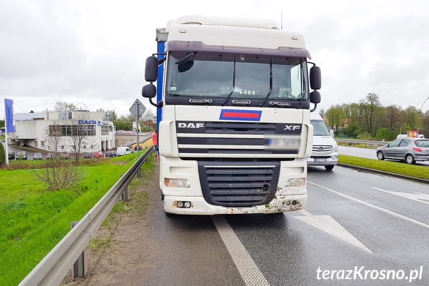 Kolizja drogowa na Jana Pawła ll w Krośnie