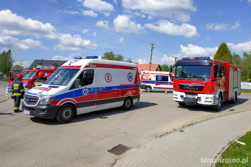 Kolizja drogowa na skrzyżowaniu w Kopytowej