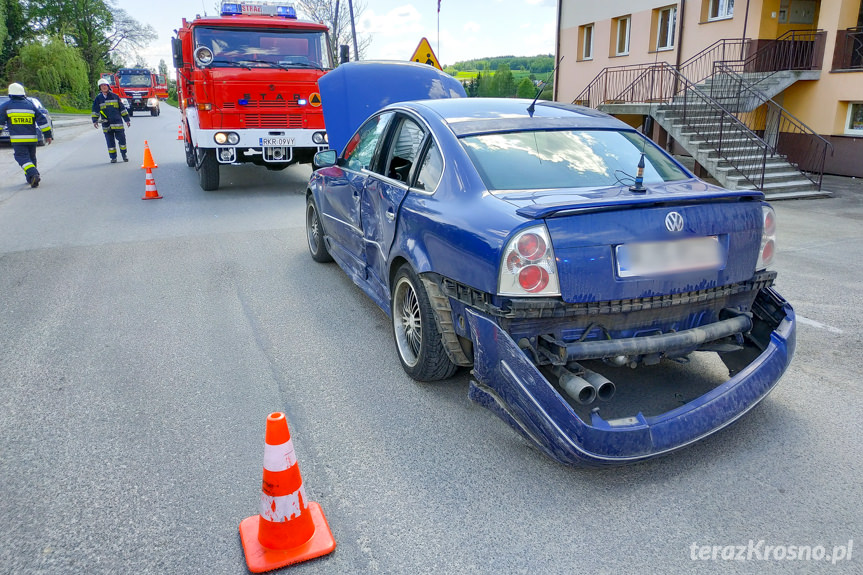 Kolizja drogowa na skrzyżowaniu w Kopytowej