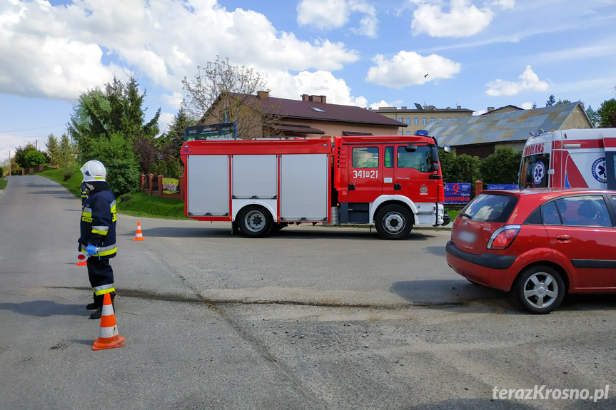 Kolizja drogowa na skrzyżowaniu w Kopytowej