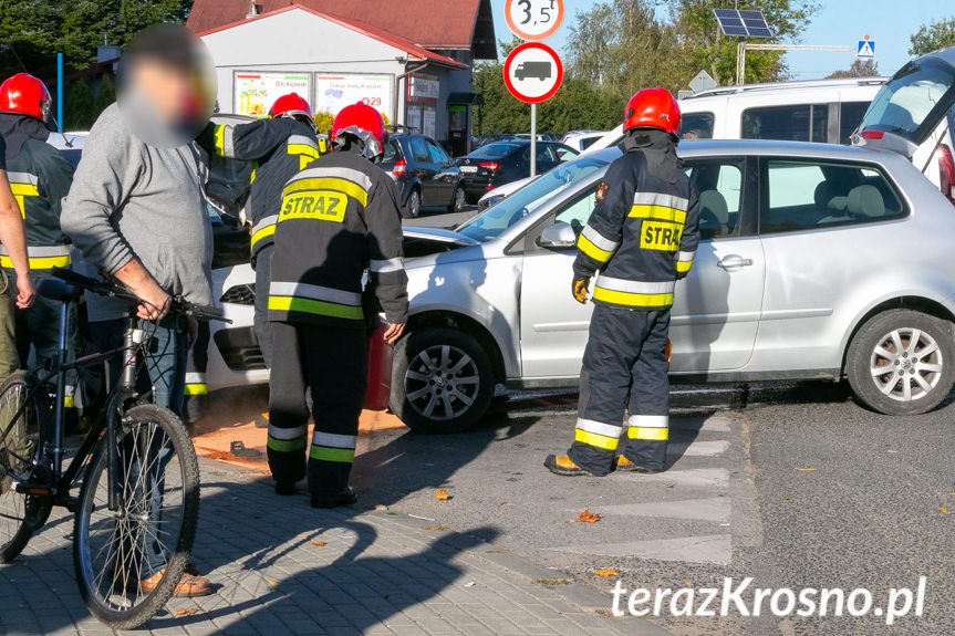 Kolizja na drodze krajowej w Łężanach