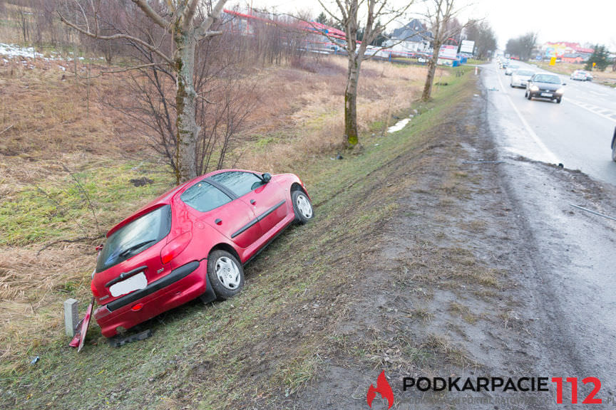 Kolizja na ul. Bieszczadzkiej w Krośnie