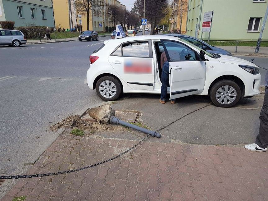 Kolizja na ul.Kolejowej w Krośnie