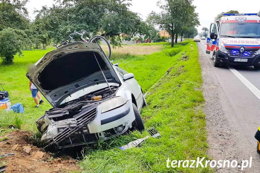 Kolizja volkswagena w Miejscu Piastowym