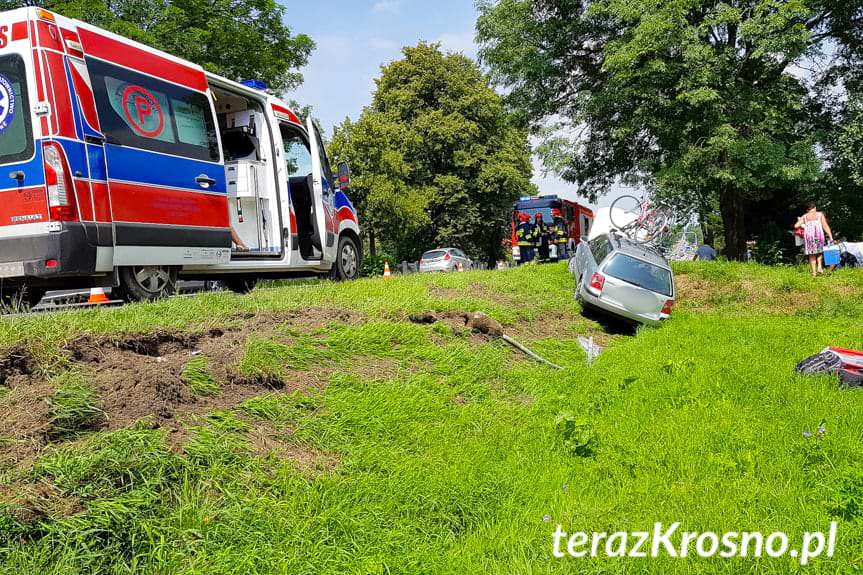 Kolizja volkswagena w Miejscu Piastowym