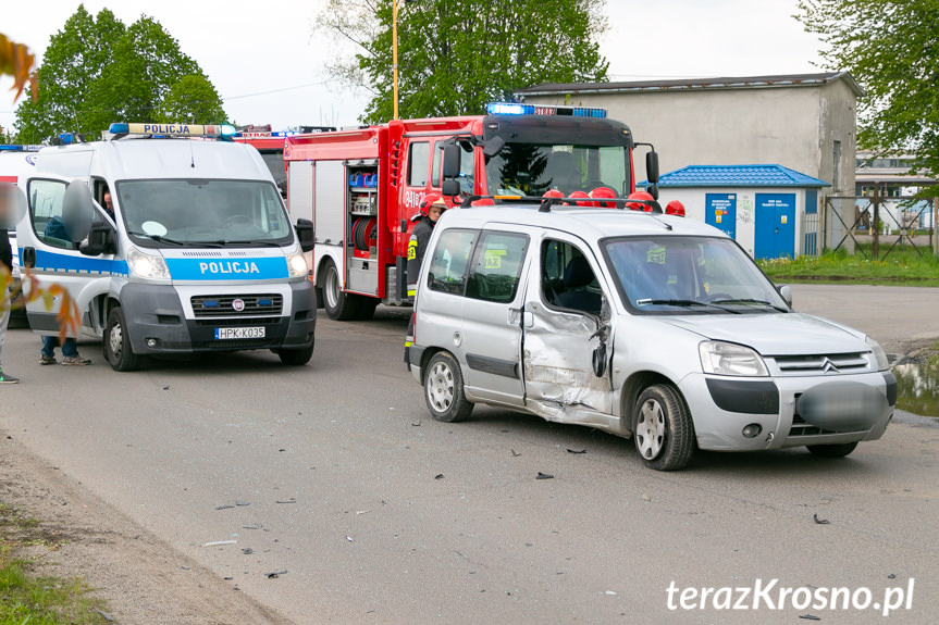 Kolizja w Krośnie. Zderzenie porsche i citroena