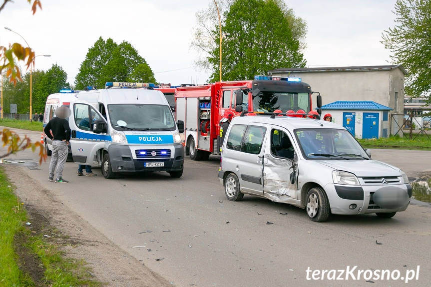 Kolizja w Krośnie. Zderzenie porsche i citroena