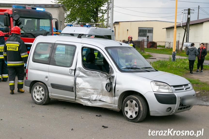 Kolizja w Krośnie. Zderzenie porsche i citroena