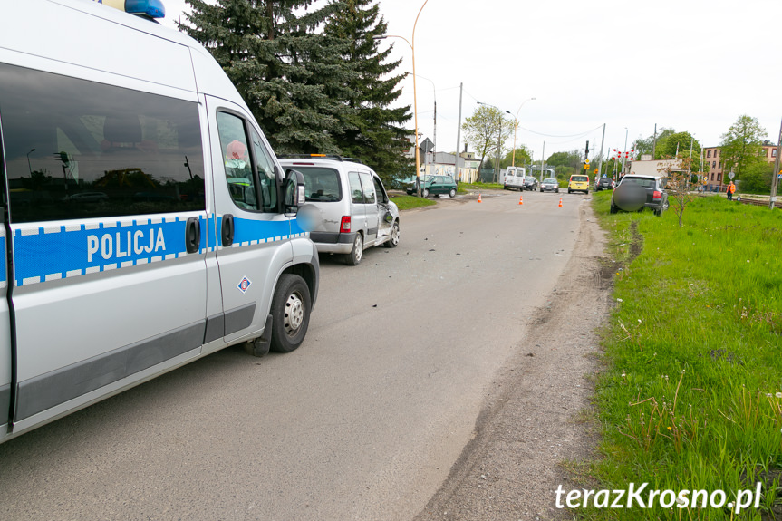 Kolizja w Krośnie. Zderzenie porsche i citroena