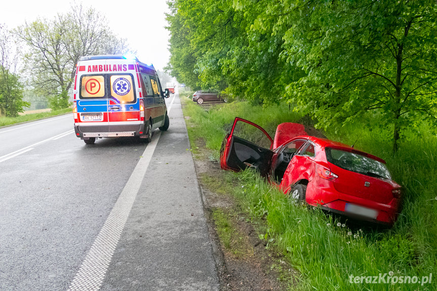 Krosno.Kolizja drogowa na Bieszczadzkiej