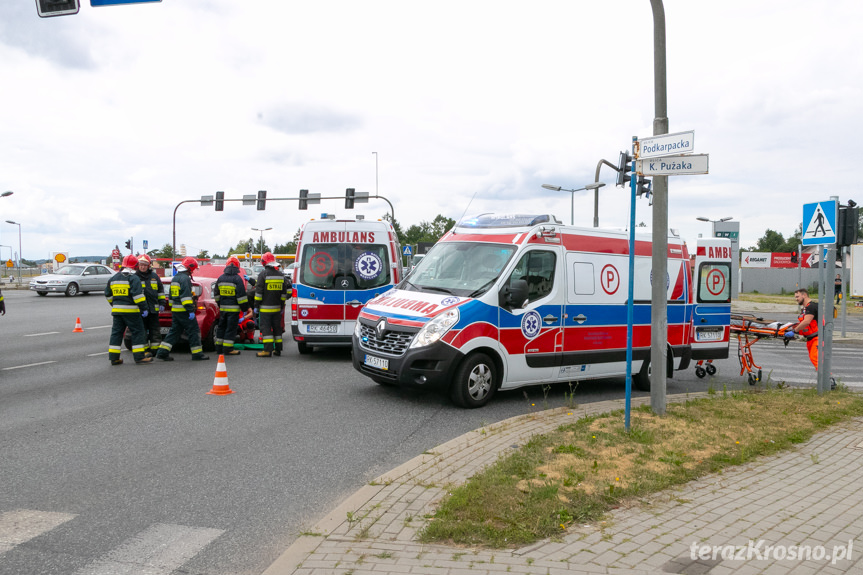 Krosno. Wypadek z udziałem samochodu WORD