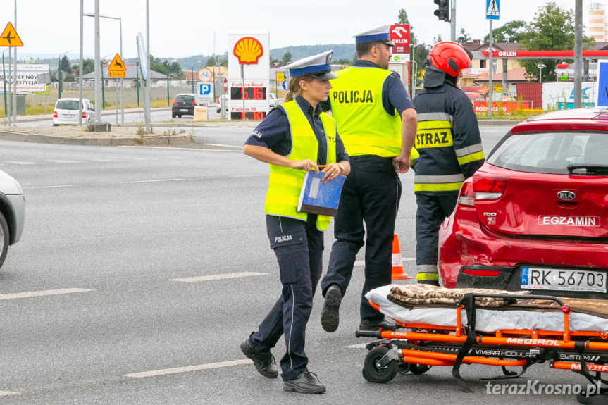 Krosno. Wypadek z udziałem samochodu WORD