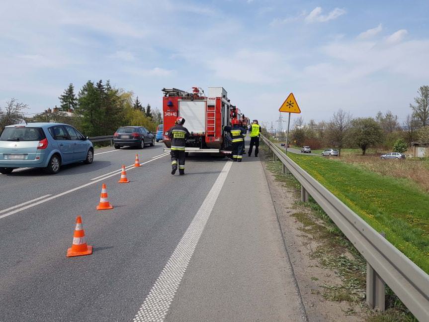 Krosno. Zderzenie pięciu samochodów osobowych 