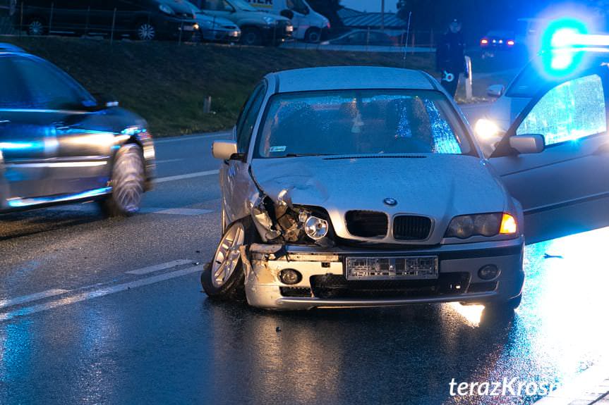 Krosno. Zderzenie samochodu osobowego z ciężarowym