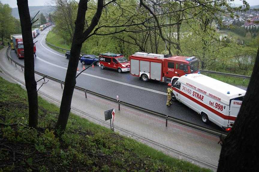 Niebezpieczna kolizja na dk19 koło  Dukli 