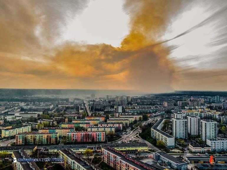 Olbrzymi pożar lasu spłoneło około 50 hektarów 