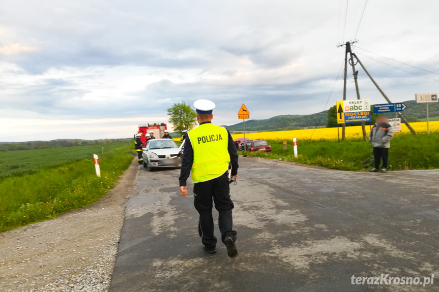 Pastwiska. Zderzenie dwóch samochodów osobowych