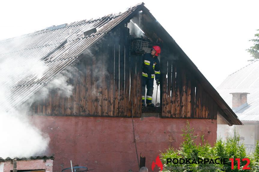 Pożar budynku gospodarczego w Kopytowej