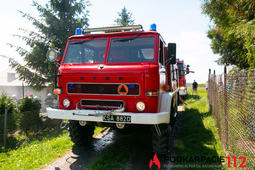 Pożar budynku gospodarczego w Kopytowej