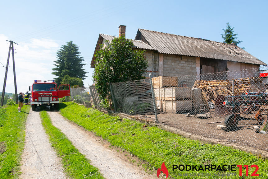 Pożar budynku gospodarczego w Kopytowej