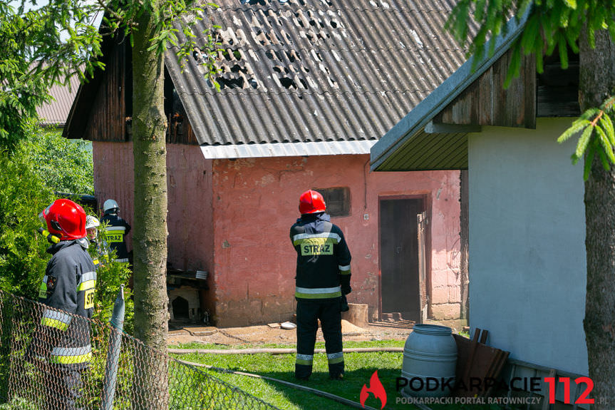 Pożar budynku gospodarczego w Kopytowej