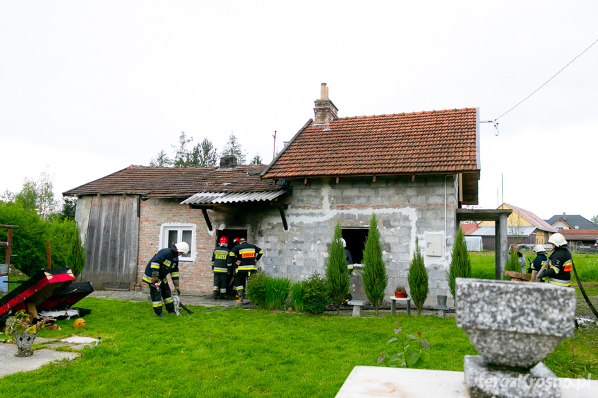 Pożar budynku mieszkalnego w Przybówce