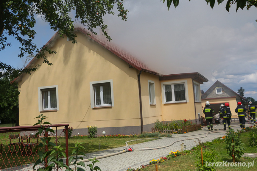 Pożar budynku w Klimkówce