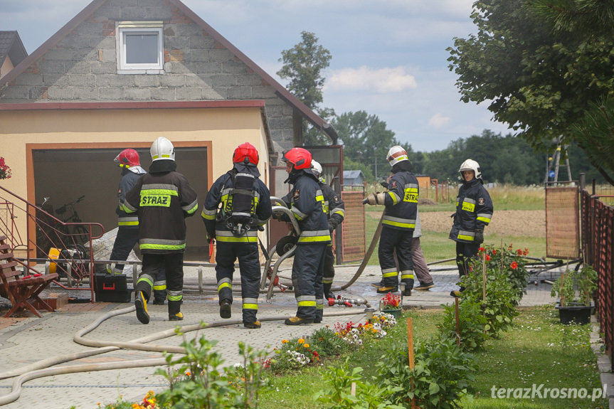 Pożar budynku w Klimkówce