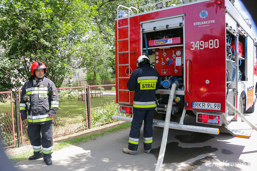 Pożar budynku w Klimkówce