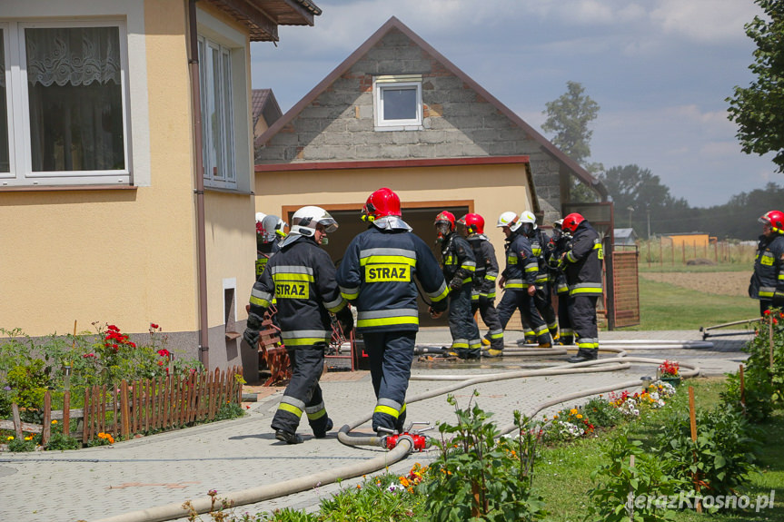 Pożar budynku w Klimkówce