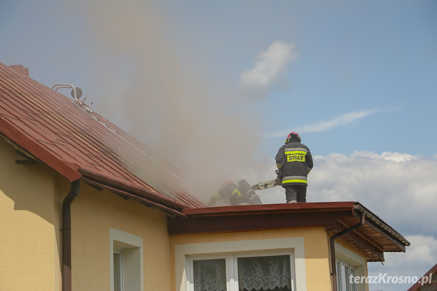 Pożar budynku w Klimkówce