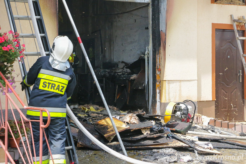 Pożar budynku w Klimkówce