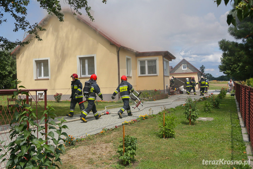 Pożar budynku w Klimkówce