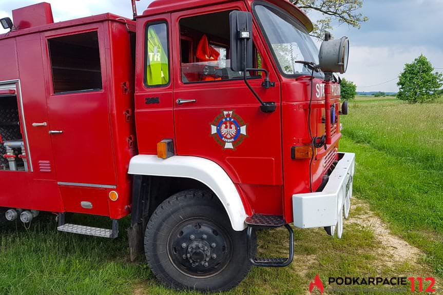 Pożar ciężarówki w Zimnej Wodzie