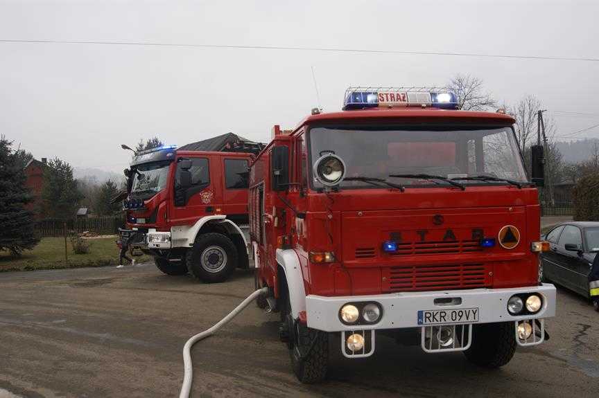 Pożar domu w Bóbrce