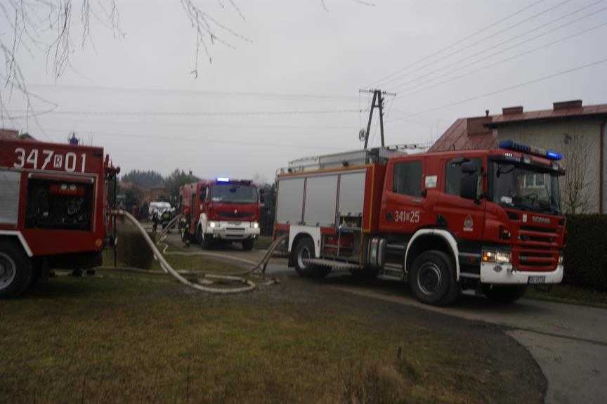 Pożar domu w Bóbrce