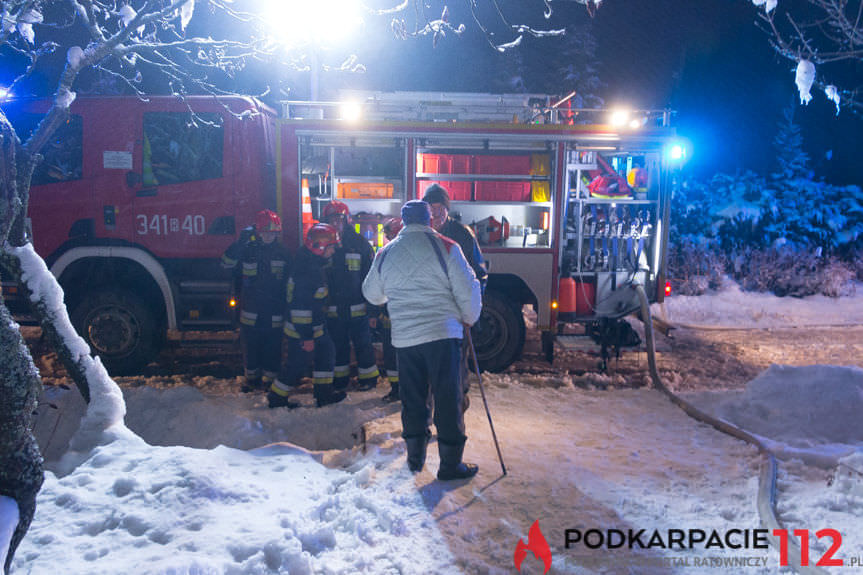 Pożar domu w Korczynie