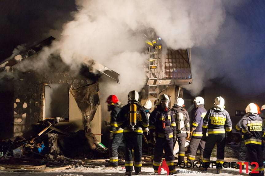 Pożar domu w Posadzie Górnej