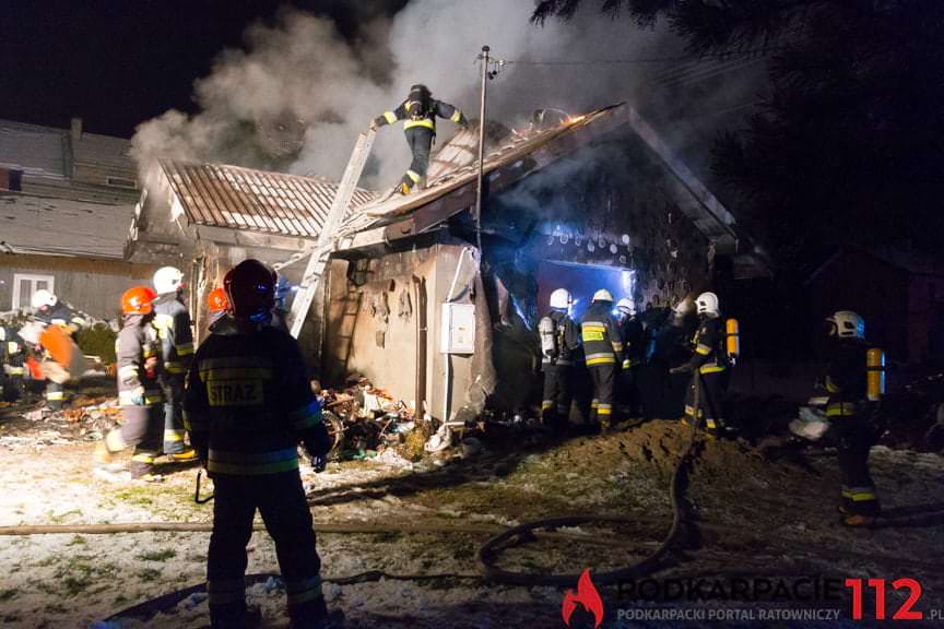 Pożar domu w Posadzie Górnej