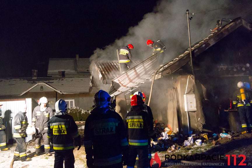 Pożar domu w Posadzie Górnej